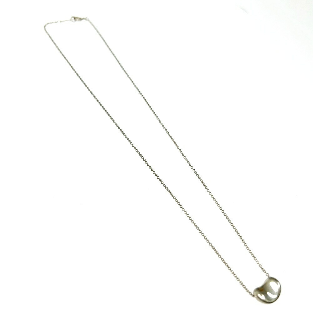 TIFFANY Co Silver Elsa Peretti Bean Necklace